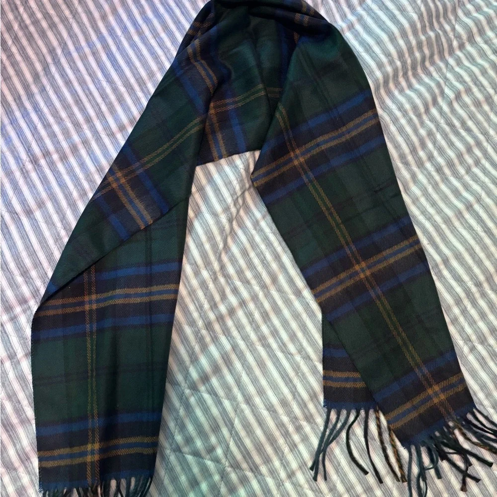 Dior Plaid Scarf in Green, Blue, and Purple